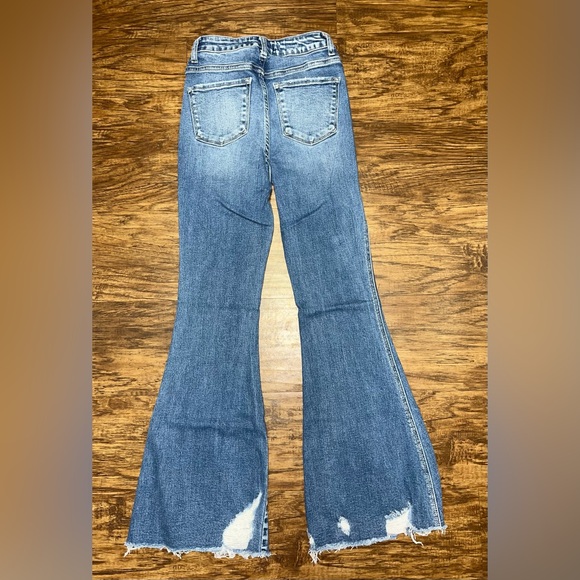 Flying Monkey Distressed Flare Jeans Size 24 - Picture 9 of 9